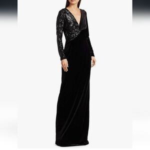 Teri Jon Navy BLUE Maxi Dress Brand New With Tag